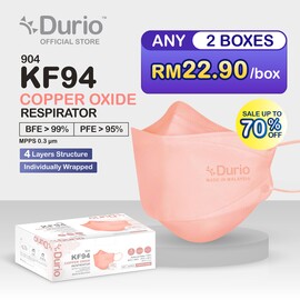 Durio 904 KF94 Respirator (Copper Oxide) - (40pcs)